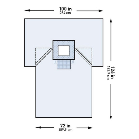 Mckesson Sterile Chest Surgical Drape, 100 x 72 x 126 Inch 183-I80-05122G-S